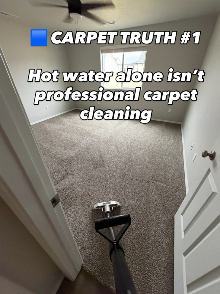 A professional carpet cleaning wand being used on a carpeted floor by Bullseye Carpet & Upholstery Cleaning in Boise, ID.