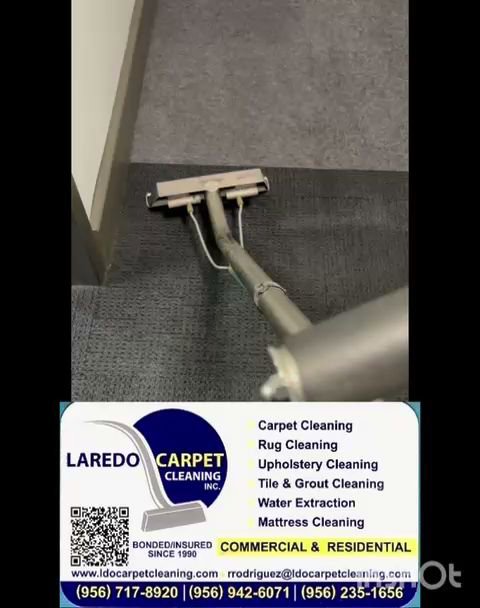 A carpet cleaning wand actively cleaning a grey carpet by Laredo Carpet Cleaning Services in Laredo, TX.
