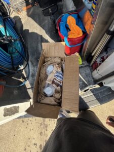 Carpet contractor supplies and equipment in the back of a work van for Encapstore.com in Las Vegas, NV