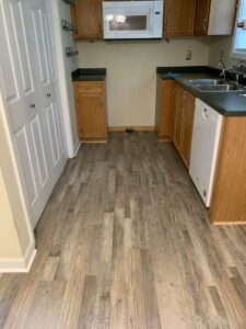 A new carpet installation in a residential room by Quality Floor Covering in Rapid City, SD.