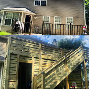 Carpet installation tools on a newly laid gray carpet, showcasing work by Lestage Construction Carpet & Flooring in Atlanta, GA.