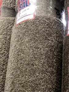 Large rolls of various carpets in inventory for installation at JJS Flooring & Decorating Co Inc in Saint Louis, MO.