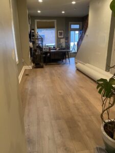 Carpet rolls ready for installation in a home by Philadelphia Flooring Solutions in Philadelphia, PA.