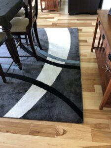 Close-up view of various carpet samples displayed at Carpet USA in Vancouver, WA.