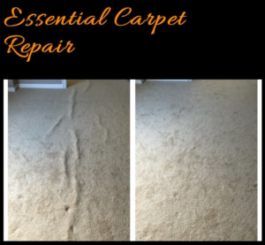 Before and after of a carpet wrinkle repair service by Essential Carpet Repair in Salt Lake City, UT.