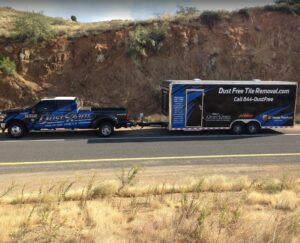 A carpeted staircase in a home, showcasing work by Arizona Home Floors Dust Free Tile Removal in Tempe, AZ.