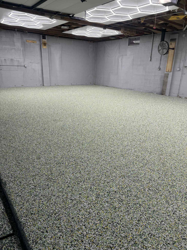 A newly installed carpeted staircase by Rogers Specialty Flooring and Improvements in Omaha, NE