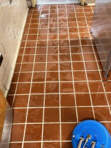 Carpeted stairs showing a clear before-and-after of professional carpet cleaning by Atlanta Top Force Carpet Cleaning in Roswell, GA.