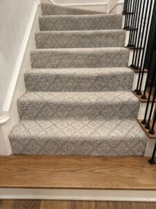 Newly installed or cleaned carpeted stairs by Coconut Cleaning of Dallas-Fort Worth in Dallas, TX.