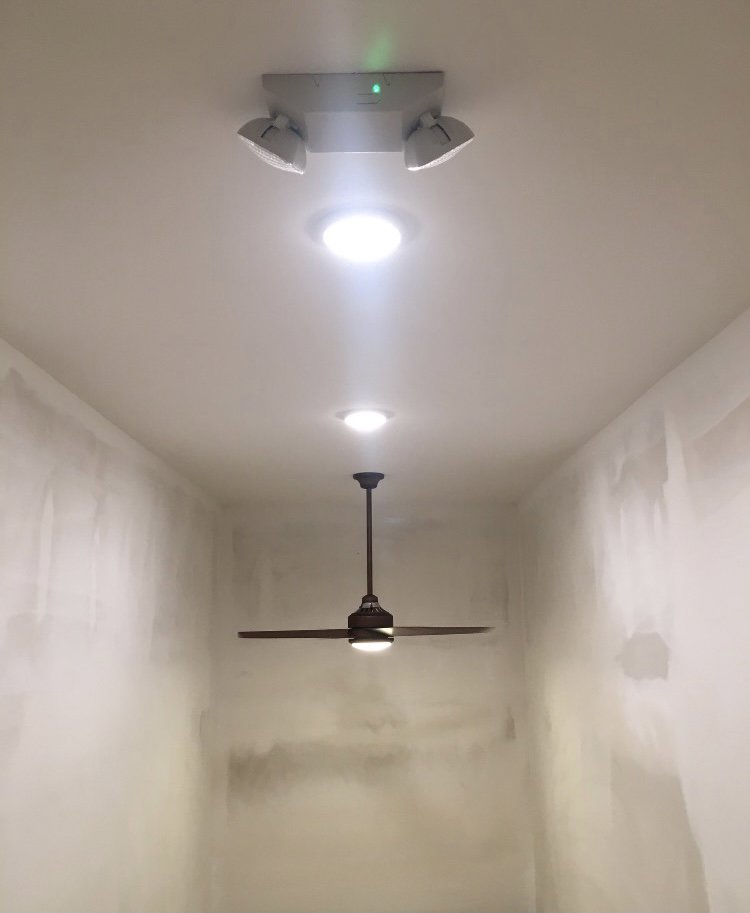 Ceiling fan, recessed lights, and emergency lighting installed by Pierce Electric, LLC in Fayetteville, NC