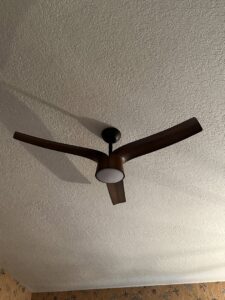 A modern ceiling fan professionally installed by All 4 You Electrical in Boise, ID.