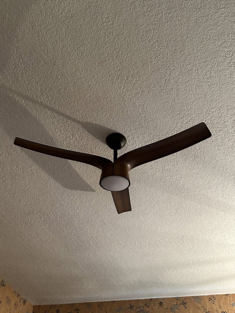 A modern ceiling fan professionally installed by All 4 You Electrical in Boise, ID.