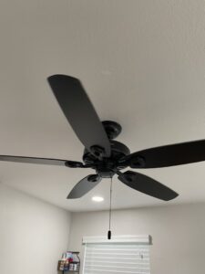 Ceiling fan installation by Elite Electrical Concepts, LLC in Deerfield Beach, FL.