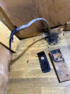 A newly installed ceiling fan and wall-mounted TV by North Springs Electric Company in Sandy Springs, GA.