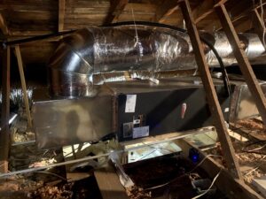 A newly installed ceiling-mounted HVAC vent unit by Comfortech-Service Experts Jackson in Jackson, MS