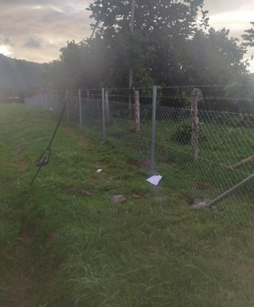 A completed chain link fence with barbed wire installed by Samoa Fencing in Faleata, Apia, Samoa.