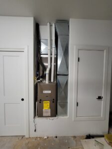 A Champion HVAC system and ductwork installed in a residential setting by After Hours Heating & Air Conditioning LLC in Chesapeake, VA.
