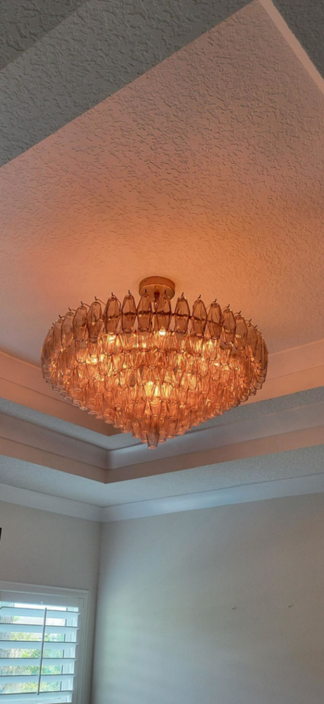 A beautiful chandelier installed in a home by All Service Electric in Jacksonville, FL.