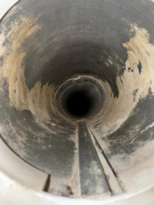 A view inside a clean air duct, showing professional duct inspection by Air Ducts Heating & Air in Dayton, OH.