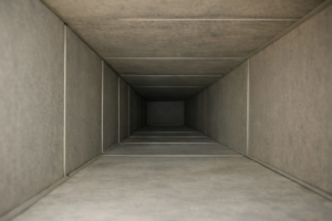 A clean and clear interior view of an air duct after service by JJ Duct Cleaning in Aurora, IL