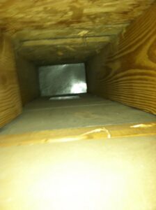 A clean interior view of an air duct after service by Midwest Air Solutions in Indianapolis, IN