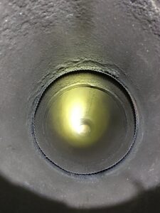 An interior view of a clean chimney flue after a professional sweep by Northwest Chimney in Bremerton, WA.