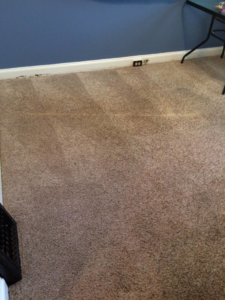 A clean, light brown carpet after professional cleaning by MC Carpet & Upholstery in St. Louis, MO.