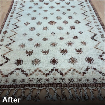 A freshly cleaned patterned area rug, showcasing the results of Heaven's Best Carpet Cleaning Hilton Head Island SC.