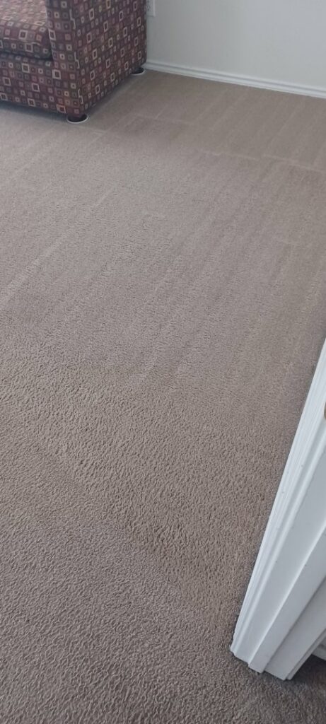 A clean residential carpet, reflecting the high-quality work of Master's Touch Steam Cleaning in San Antonio, TX.