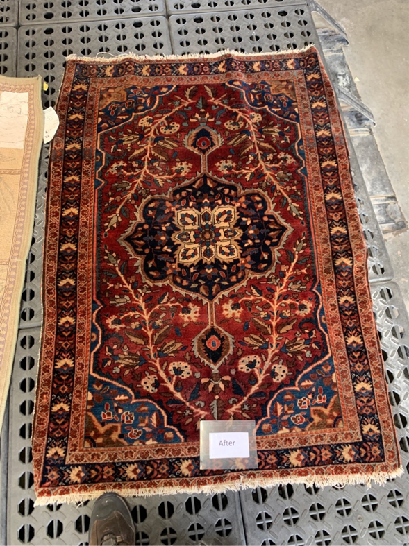 A freshly cleaned red oriental rug by Oriental Rug Cleaning Plant Jacksonville, FL