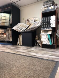 Close-up view of diverse carpet samples available at Plains Floor & Window Covering in Riverton, WY.