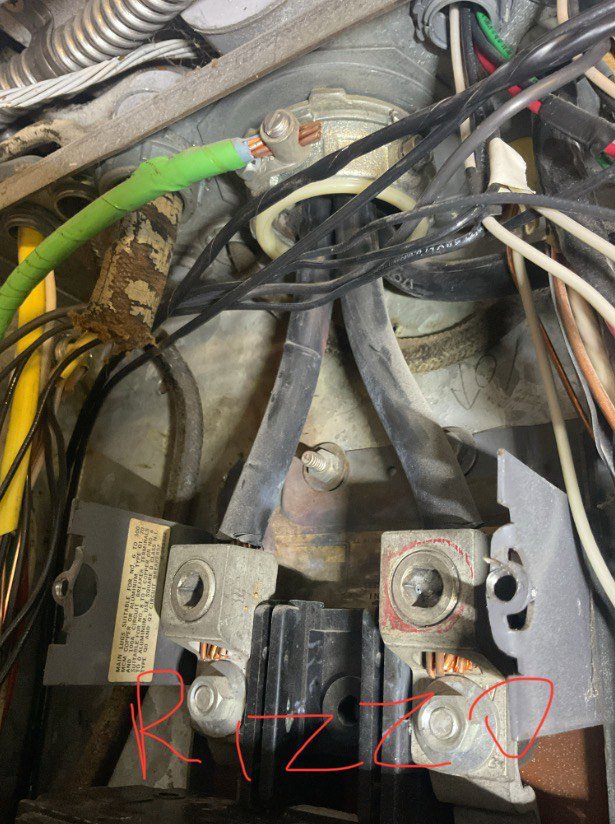 A close-up view of complex electrical panel wiring, showcasing expertise from Mr. Electric of Vancouver, WA.