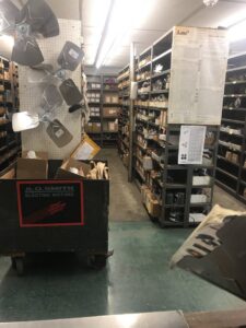 A close-up view of internal wiring and components of an electric motor by Caddell Electric Co Inc in Dallas, TX