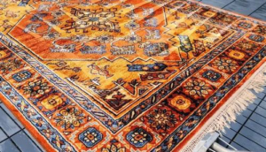 A vibrant, colorful oriental area rug cleaned by JP Carpet Cleaning Expert Floor Care in Granada Hills, CA