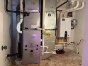 A Comfortmaker furnace and air handler unit installed by Kingdom Heating and Air in Sacramento, CA.