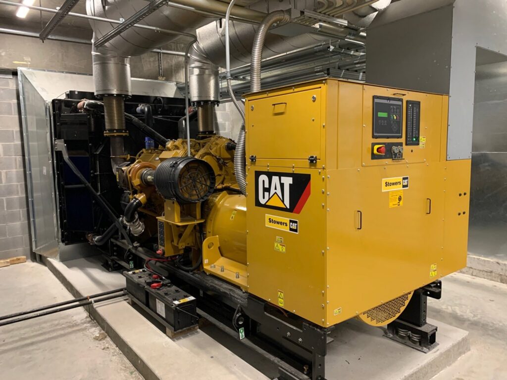 A large commercial backup power generator, installed and serviced by BESCO in Knoxville, TN.