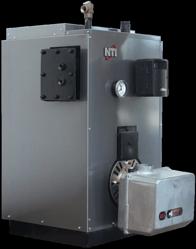 A large commercial boiler or industrial heating system, serviced by Berico HVAC contractors in Greensboro, NC