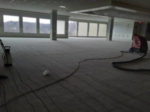 Commercial carpet cleaning equipment in a large room by Rowland Brothers Carpet Cleaning Service in Morgantown, WV