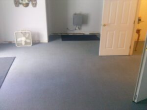 Commercial carpet installation on church steps and aisles by Big Orange Country Carpets & Concepts in Knoxville, TN.