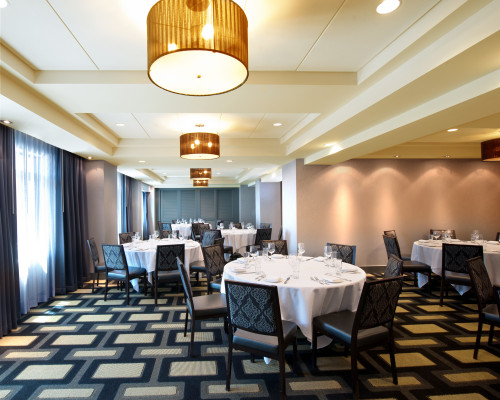 A commercial room with patterned carpet installed by Paul Rodriguez Flooring in Bakersfield, CA.