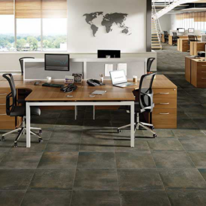 Commercial office space with new carpet tile flooring installed by Kennedy Tile & Flooring in Peoria, AZ.