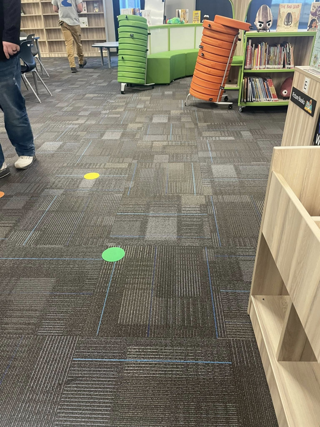 Commercial carpet tile installation by WorkSpace Flooring Omaha NE, featuring a patterned design in a modern space.