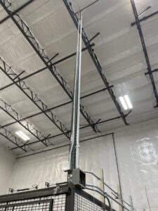 Vertical electrical conduit and wiring installation in a commercial building by Ernco Electric Inc. in Fresno, CA.
