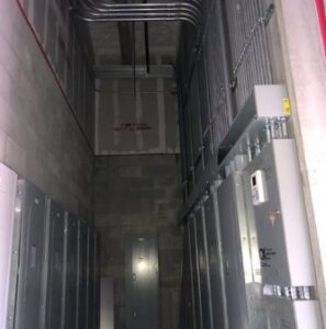 Commercial electrical conduit runs installed on the ceiling of a building by Tri-Area Electrical Construction in Cape Coral, FL.