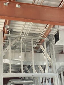 Commercial electrical conduit and wiring installation in progress by Ross Electric Company in Arlington, TN.