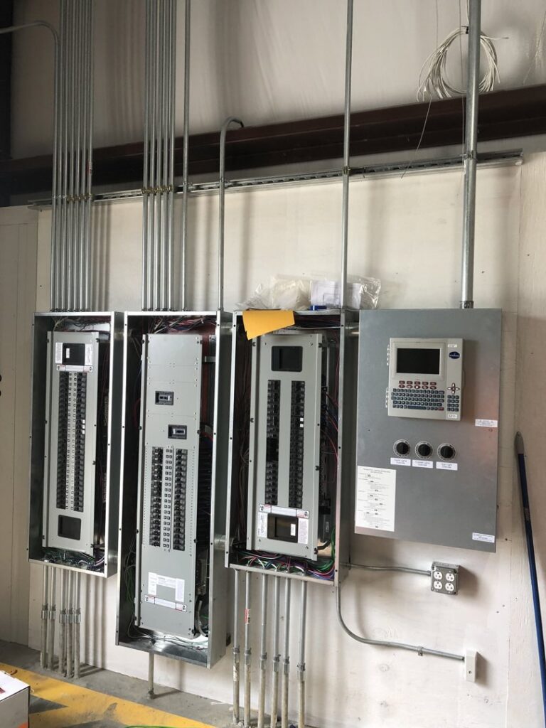 Commercial electrical panels and conduit installation by Erbert Electric in Overland Park, KS