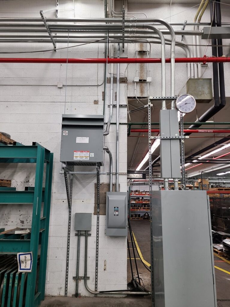 Commercial electrical panel and conduit installation by Myres Electrical Service in Mesa, AZ