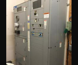 A large commercial electrical panel system, expertly installed or maintained by BR Electric in Newcastle, OK.