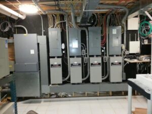 Commercial electrical panel and wiring installation by Boyland Electric Inc. in Laytonsville, MD.