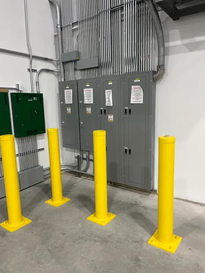 Commercial electrical panels and conduits installed by Bonafide Electrical Services in Denham Springs, LA.